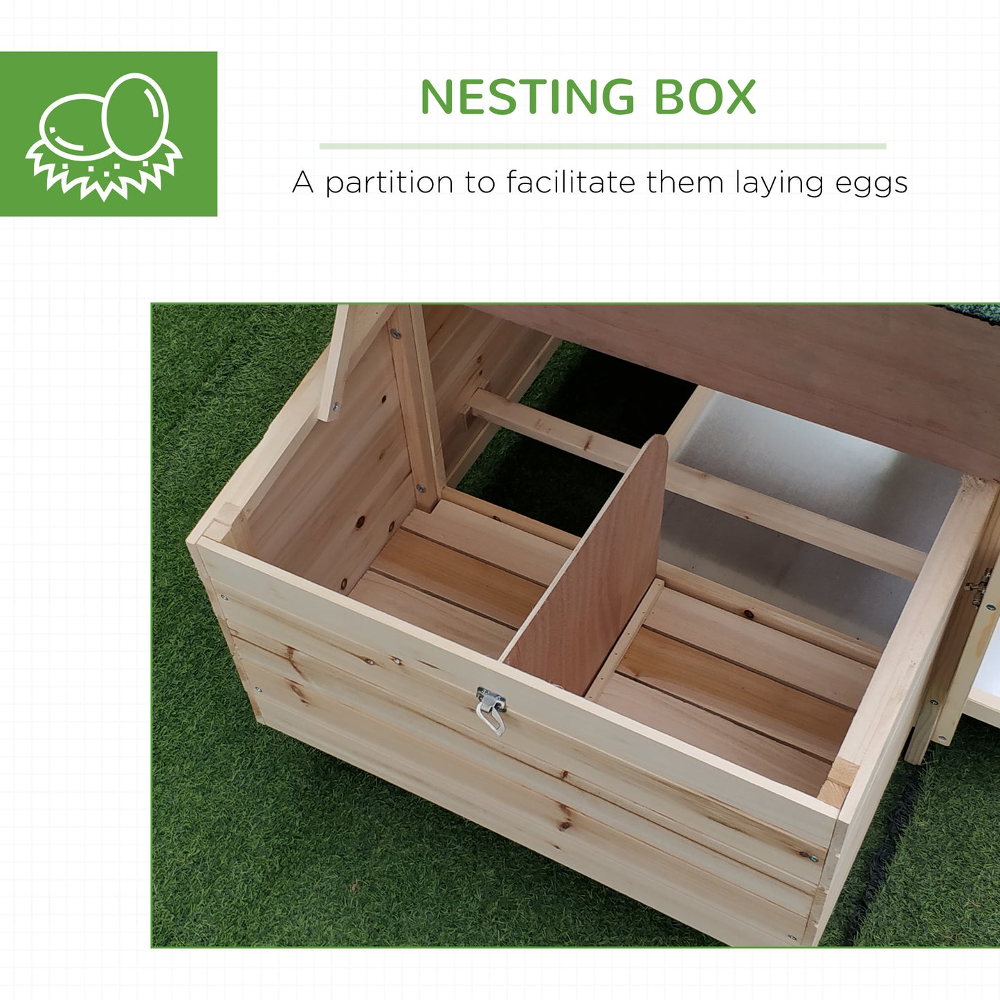 Chicken Coop Small Animal Pet Cage W/ Nesting Box Outdoor