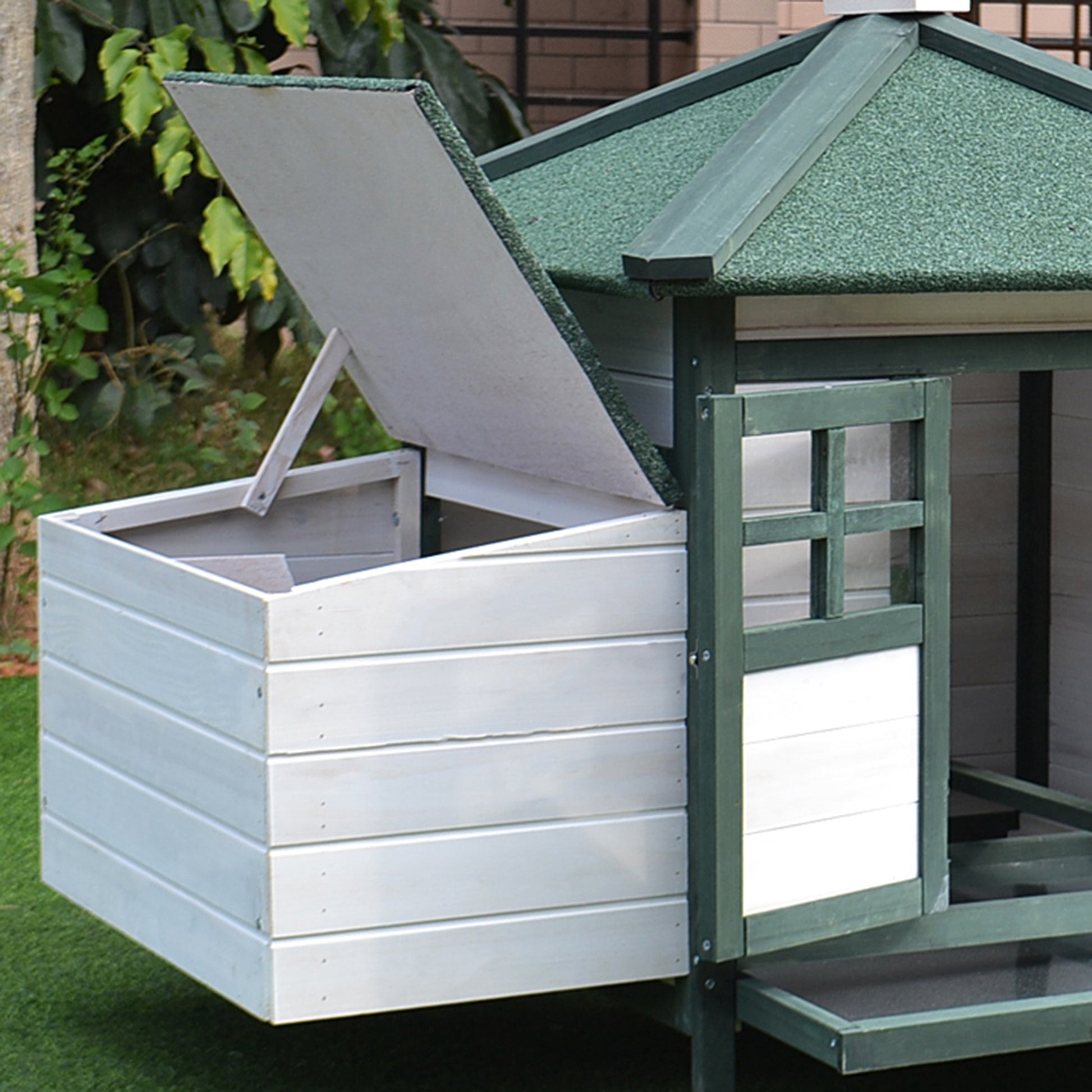 Chicken Coop Small Animal Pet Cage W/ Nesting Box Outdoor