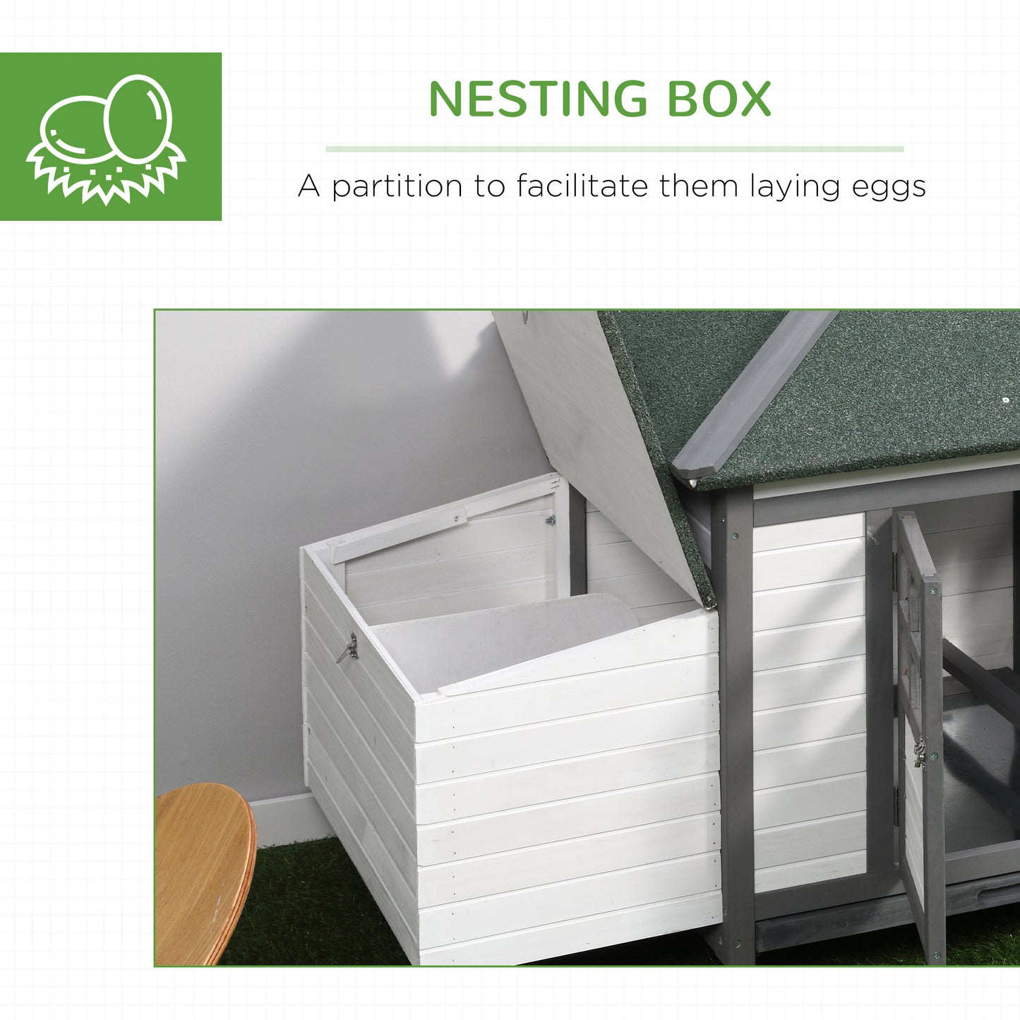 Chicken Coop Small Animal Pet Cage W/ Nesting Box Outdoor