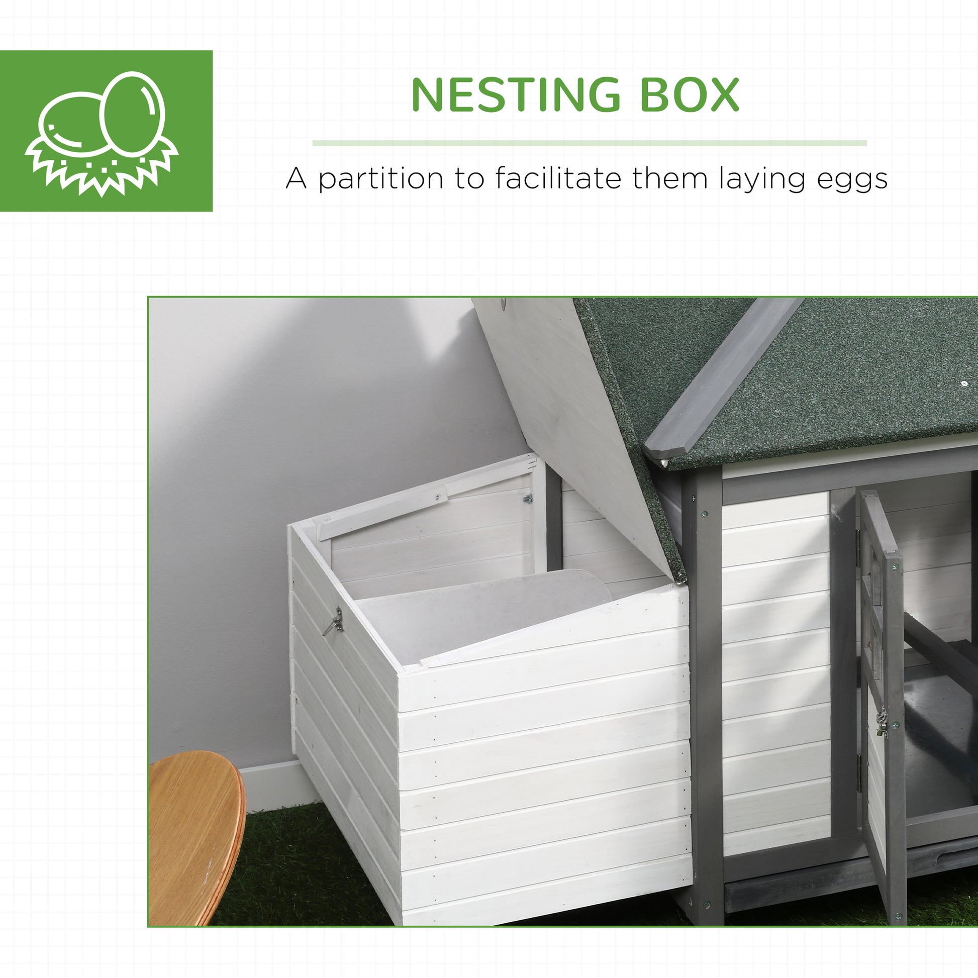 Chicken Coop Small Animal Pet Cage W/ Nesting Box Outdoor