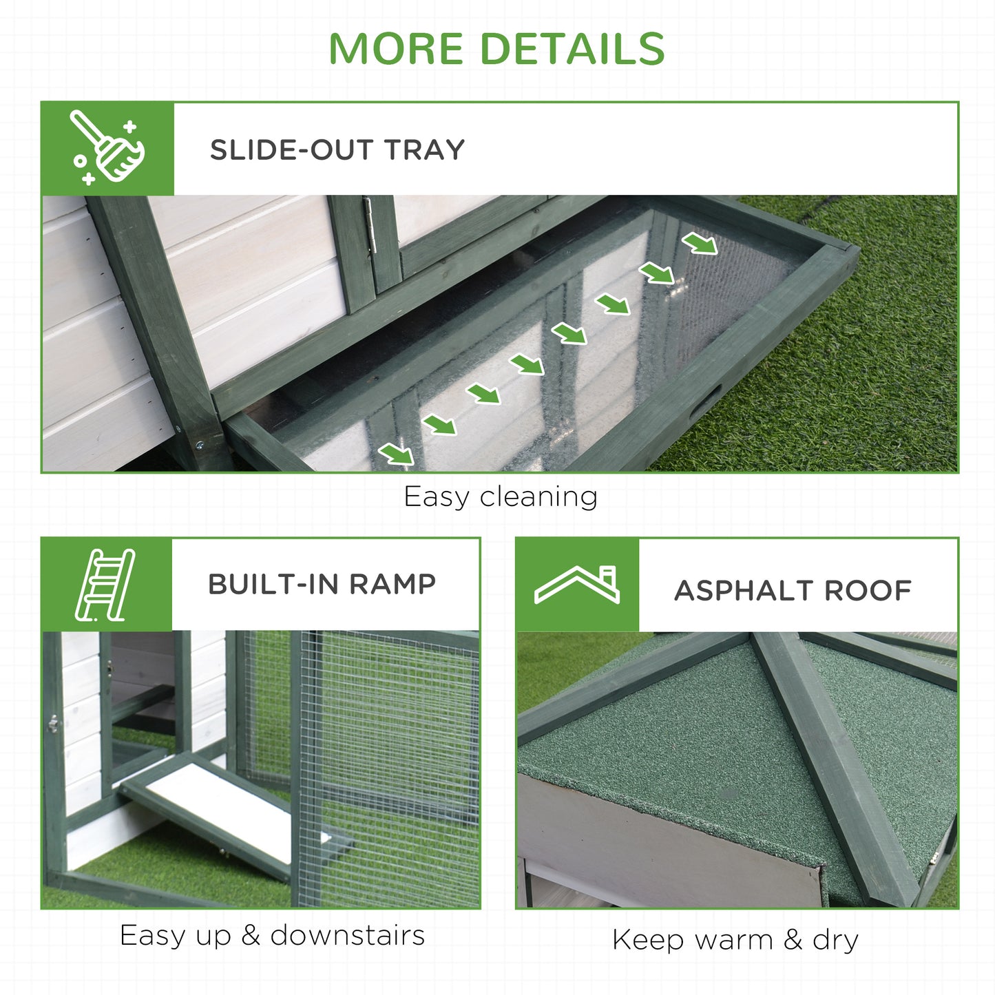 Chicken Coop Small Animal Pet Cage W/ Nesting Box Outdoor
