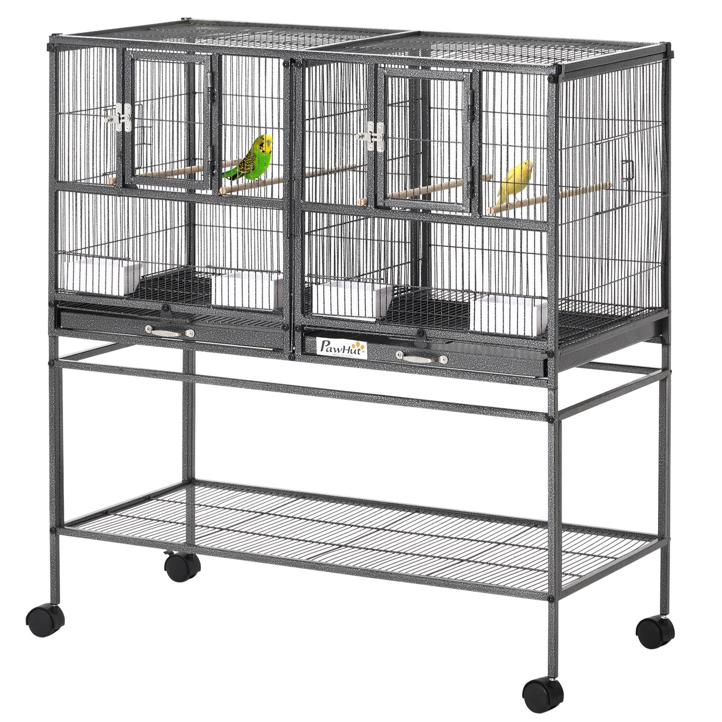 Large Bird Cage for Finch Canaries Parakeets Cockatiels W/ Food and Water Bowls