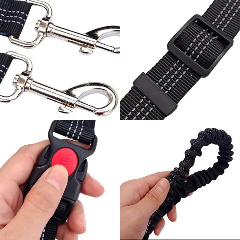 Durable Elastic Nylon Dog Leash for Running and Walking Pet Leash with Comfortable Grip, Ideal for Active Dogs and Pet Owners