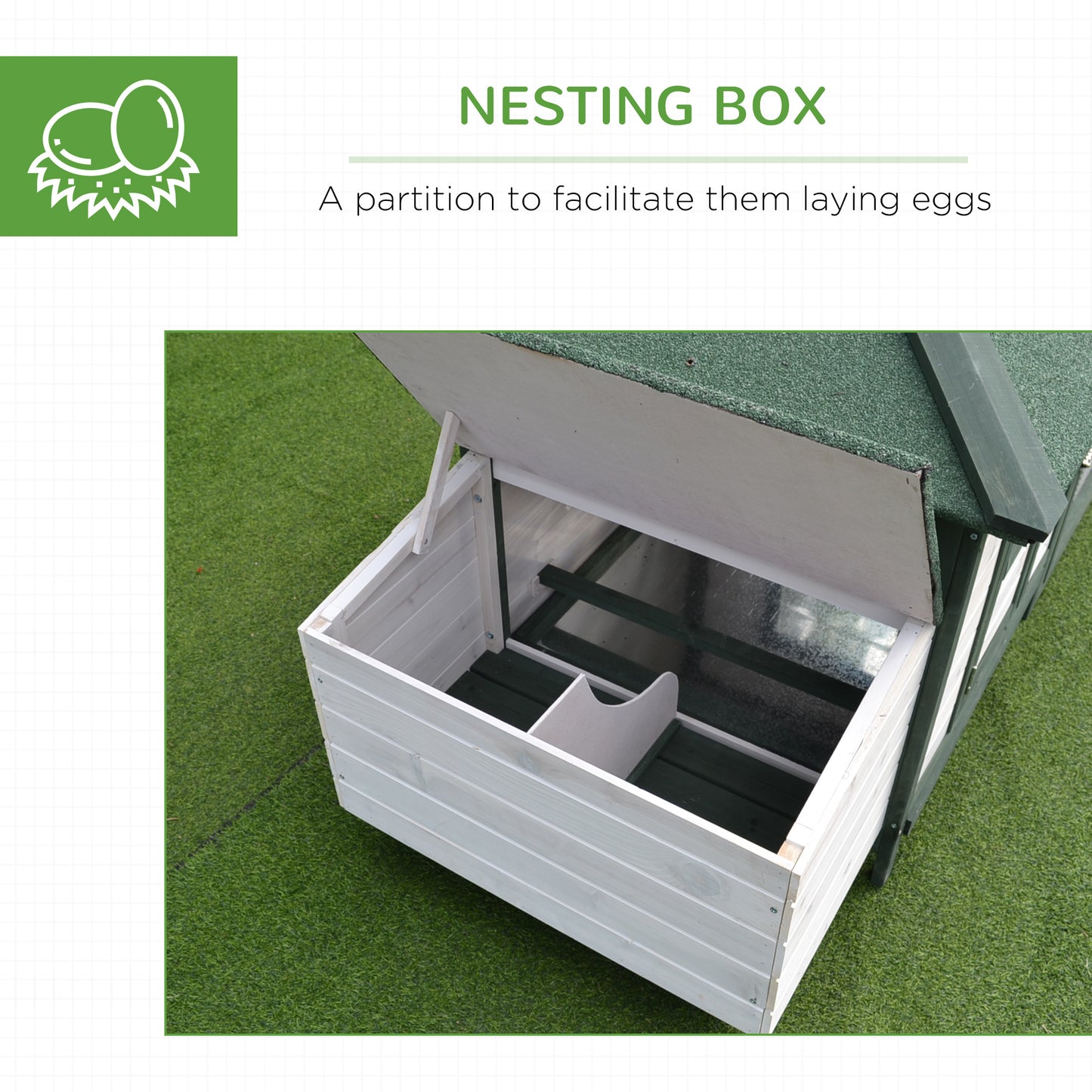 Chicken Coop Small Animal Pet Cage W/ Nesting Box Outdoor