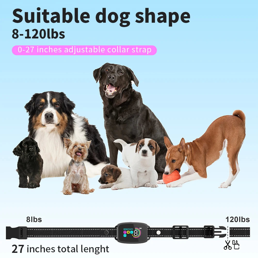 Automatic Dog Training Collar Shock Training Collar anti Barking Stop Barking Vibration anti Bark Collar Waterproof Type-C