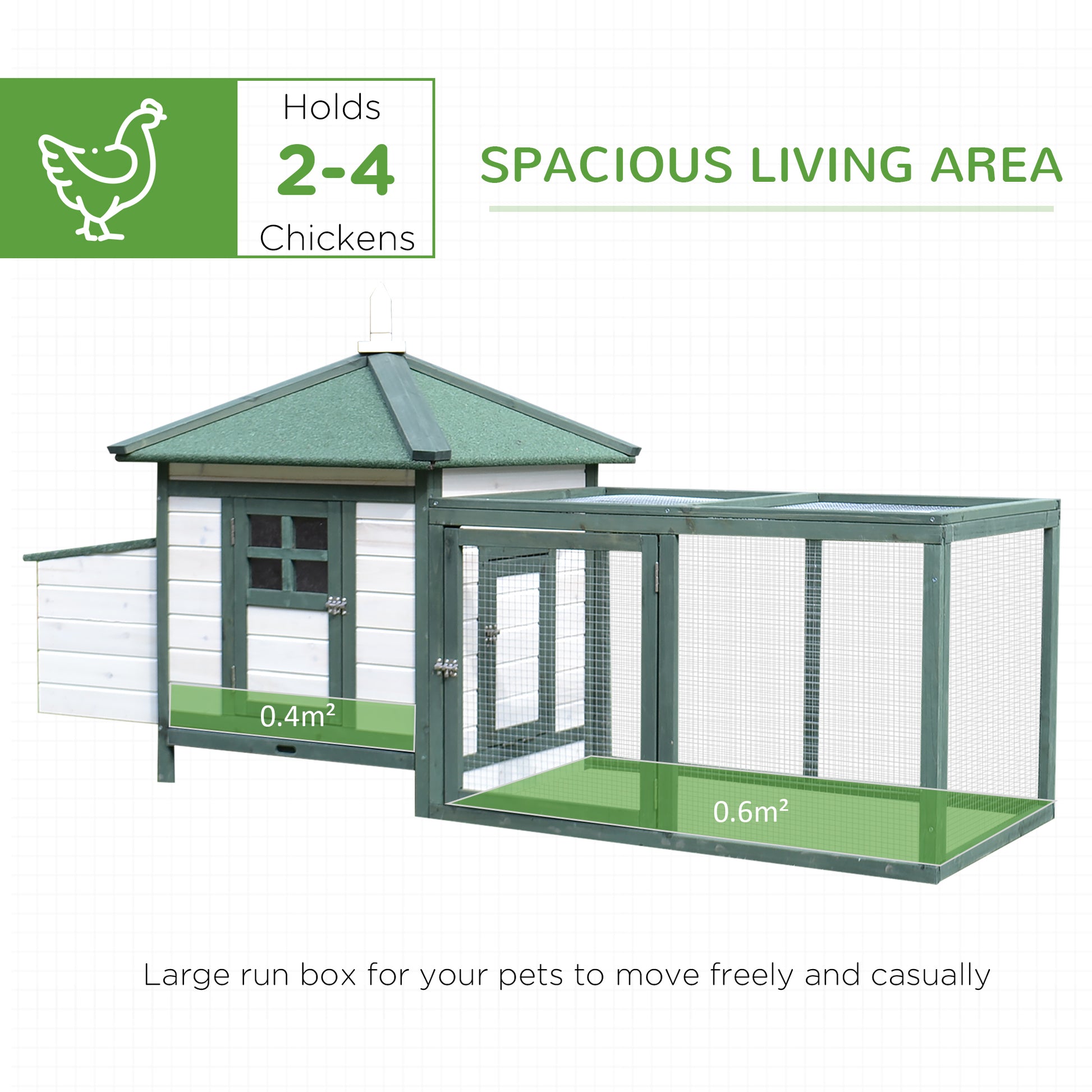 Chicken Coop Small Animal Pet Cage W/ Nesting Box Outdoor