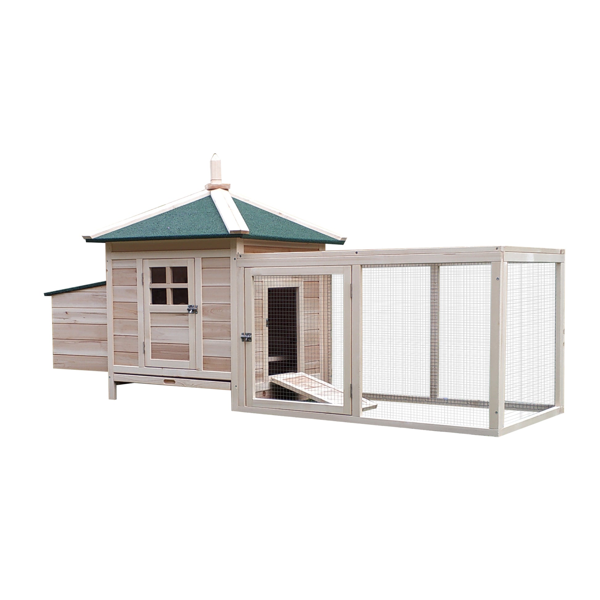 Chicken Coop Small Animal Pet Cage W/ Nesting Box Outdoor