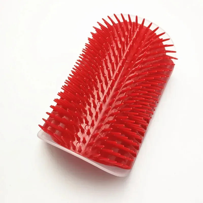 Cat Self Groomer with Catnip Cats Wall Corner Massage Comb Brush Rubs the Face with a Tickling Soft Comb Pet Grooming Supply