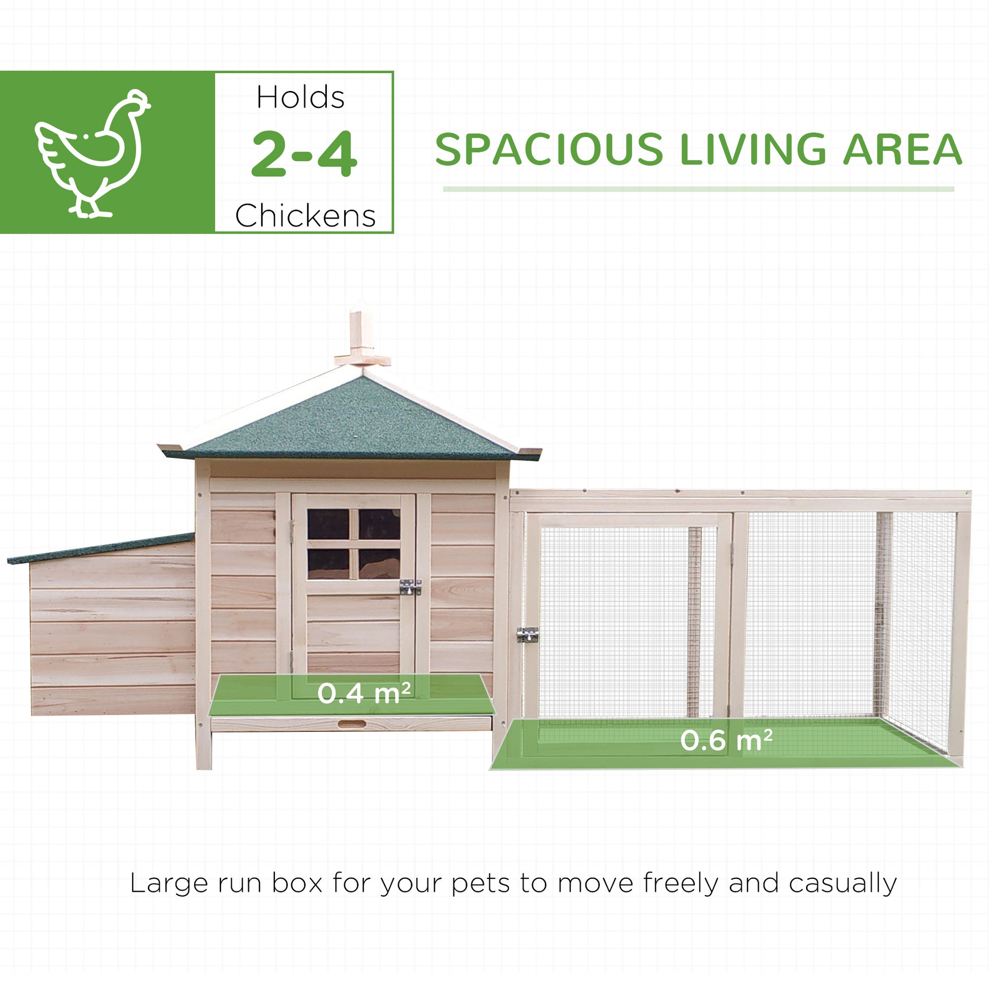 Chicken Coop Small Animal Pet Cage W/ Nesting Box Outdoor