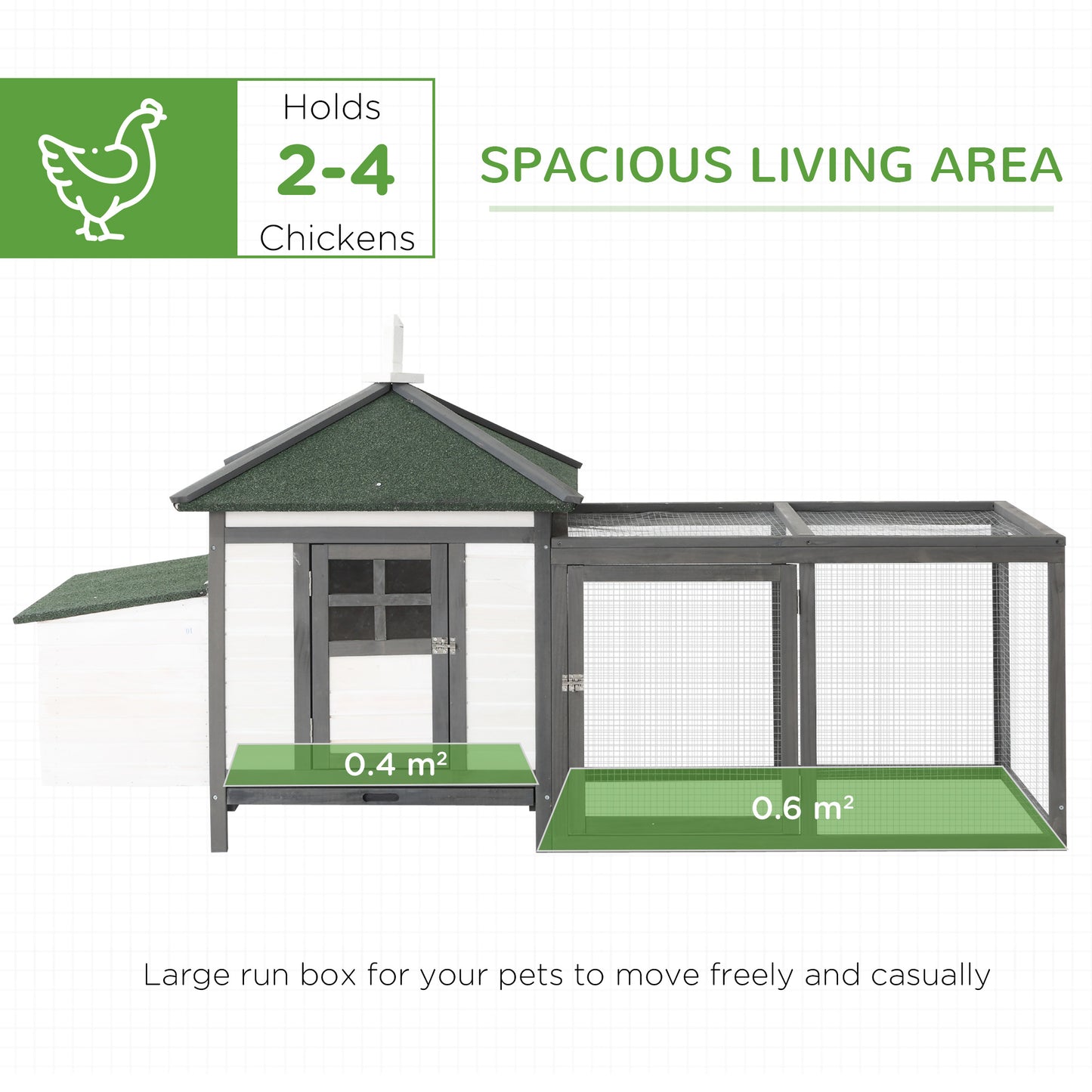 Chicken Coop Small Animal Pet Cage W/ Nesting Box Outdoor