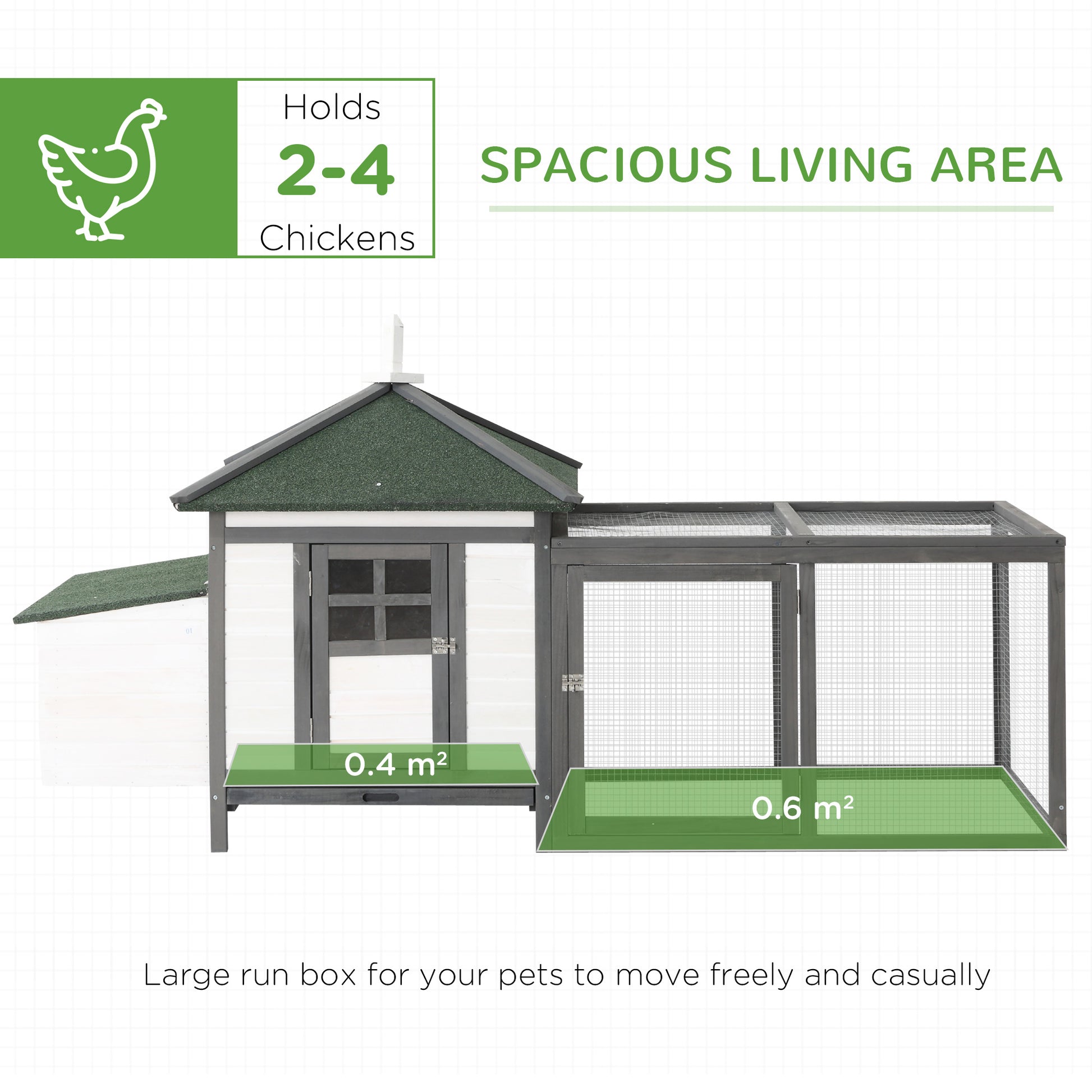 Chicken Coop Small Animal Pet Cage W/ Nesting Box Outdoor