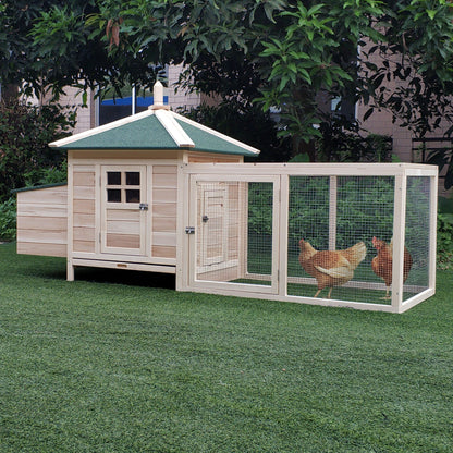 Chicken Coop Small Animal Pet Cage W/ Nesting Box Outdoor