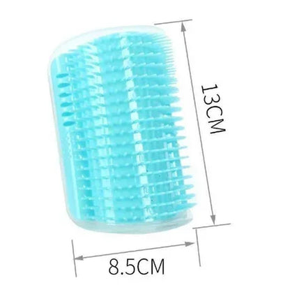 Cat Self Groomer with Catnip Cats Wall Corner Massage Comb Brush Rubs the Face with a Tickling Soft Comb Pet Grooming Supply