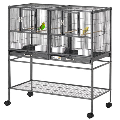 Large Bird Cage for Finch Canaries Parakeets Cockatiels W/ Food and Water Bowls