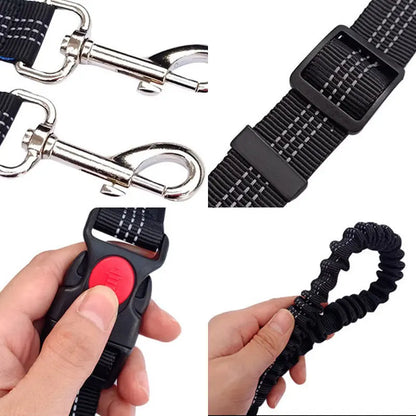 Durable Elastic Nylon Dog Leash for Running and Walking Pet Leash with Comfortable Grip, Ideal for Active Dogs and Pet Owners
