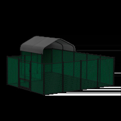 Chicken Coop 12.9X10.2X5.1Ft Chicken Run Pen for Yard with Cover Outdoor Metal Portable Chicken Tractor Cage Enclosure Crate