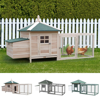 Chicken Coop Small Animal Pet Cage W/ Nesting Box Outdoor