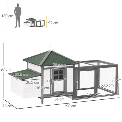 Chicken Coop Small Animal Pet Cage W/ Nesting Box Outdoor